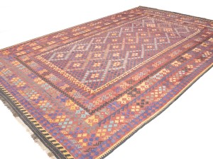 Multicolored Geometric Reversible 10X16 Kilim Oriental Rug