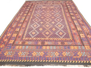 Multicolored Geometric Reversible 10X16 Kilim Oriental Rug