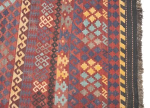 Multicolored Geometric Reversible 10X16 Kilim Oriental Rug