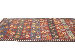 Multicolored Geometric Reversible 4'7X10'8 Kilim Oriental Rug