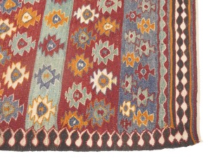 Multicolored Geometric Reversible 4'7X10'8 Kilim Oriental Rug