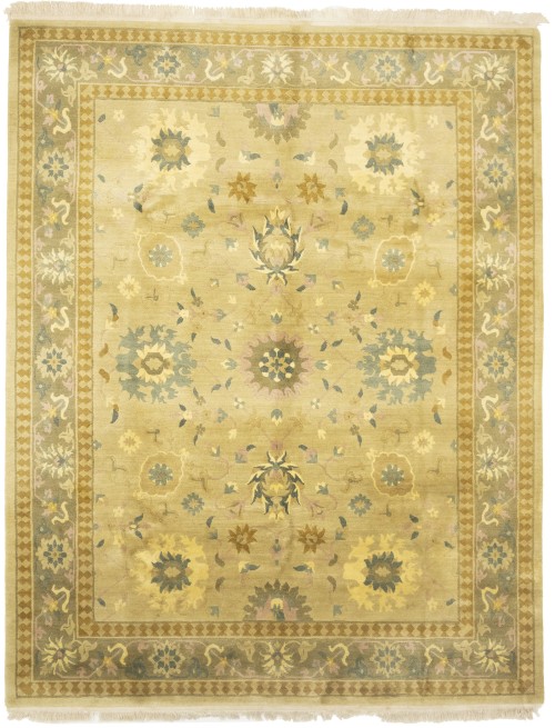 Khaki Modern 8X10 Nepali Oriental Rug