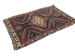 Semi Antique Dark Purple-navy Tribal 4x6 Shiraz Persian Rug