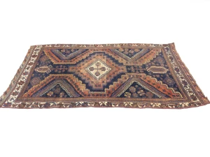 Semi Antique Dark Purple-navy Tribal 4x6 Shiraz Persian Rug