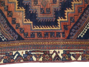 Semi Antique Dark Purple-navy Tribal 4x6 Shiraz Persian Rug