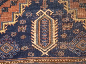 Semi Antique Dark Purple-navy Tribal 4x6 Shiraz Persian Rug
