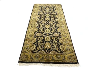 Black Floral Classic 3X8 Agra Jaipur Oriental Runner Rug