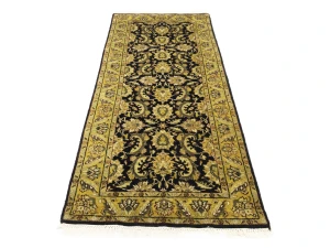 Black Floral Classic 3X8 Agra Jaipur Oriental Runner Rug