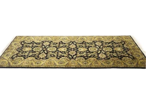 Black Floral Classic 3X8 Agra Jaipur Oriental Runner Rug