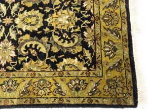 Black Floral Classic 3X8 Agra Jaipur Oriental Runner Rug