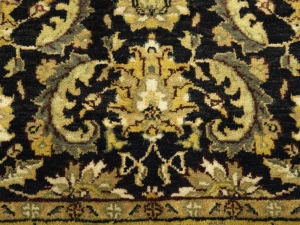 Black Floral Classic 3X8 Agra Jaipur Oriental Runner Rug