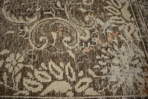Traditional Floral Distressed 10X13 Muted Tabriz Persian Rug