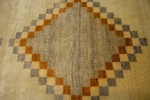 Vintage Tribal Beige 3'6X5'3 Gabbeh Lori Persian Rug