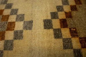 Vintage Tribal Beige 3'6X5'3 Gabbeh Lori Persian Rug