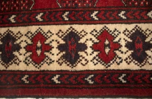 Semi Antique Tribal Red 4X5 Turkoman Persian Rug