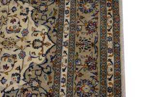 Semi Antique Beige Traditional 8X12 Kashan Persian Rug