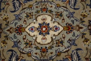 Semi Antique Beige Traditional 8X12 Kashan Persian Rug