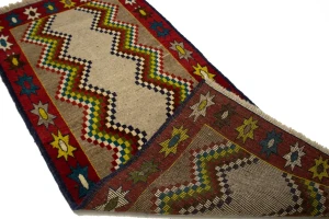 Vintage Multicolored Tribal 3X6 Shiraz Persian Rug