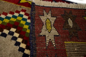 Vintage Multicolored Tribal 3X6 Shiraz Persian Rug