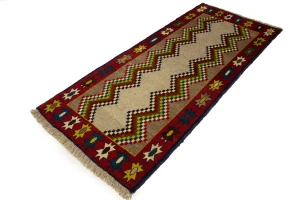 Vintage Multicolored Tribal 3X6 Shiraz Persian Rug