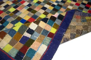 Semi Antique Multicolored 3'6X8 Gabbeh Persian Rug