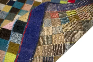 Semi Antique Multicolored 3'6X8 Gabbeh Persian Rug