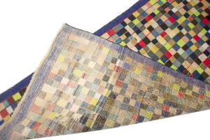 Semi Antique Multicolored 3'6X8 Gabbeh Persian Rug