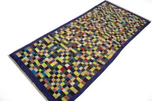 Semi Antique Multicolored 3'6X8 Gabbeh Persian Rug
