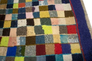 Semi Antique Multicolored 3'6X8 Gabbeh Persian Rug