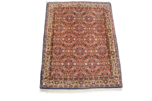 Orange Floral Tribal 2'5X3'3 Bidjar Persian Rug