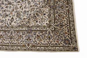 Semi Antique Beige Traditional 7X10 Kashan Persian Rug Oriental