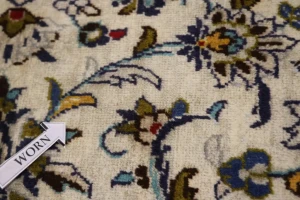 Semi Antique Beige Traditional 7X10 Kashan Persian Rug Oriental
