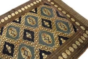 Antique Tribal Gray & Brown 4X6 Turkoman Persian Rug