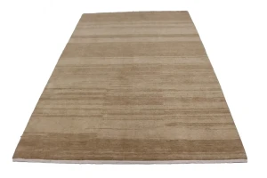 Beige Tribal 5'6X8'7 Gabbeh Persian Rug