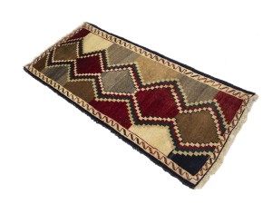 Vintage Multicolored Tribal Geometric 2X5 Gabbeh Persian Rug