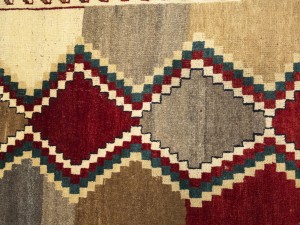 Vintage Multicolored Tribal Geometric 2X5 Gabbeh Persian Rug