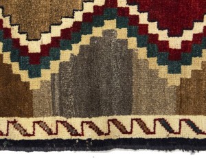 Vintage Multicolored Tribal Geometric 2X5 Gabbeh Persian Rug