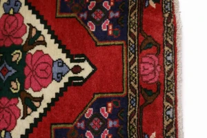 Vintage Red Floral 3X13 Bidjar Sanneh Persian Runner Rug