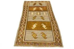 Semi Antique Multicolored Tribal 3'6X6'3 Shiraz Persian Rug