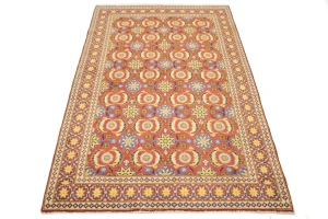 Semi Antique Allover Floral 4X6 Tabriz Persian Rug