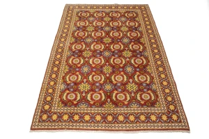 Semi Antique Allover Floral 4X6 Tabriz Persian Rug