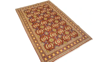 Semi Antique Allover Floral 4X6 Tabriz Persian Rug