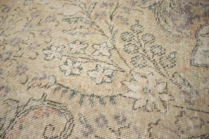 Antique Traditional Muted 10X13 Tabriz Persian Rug