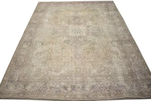 Antique Traditional Muted 10X13 Tabriz Persian Rug