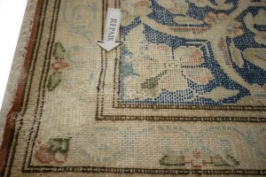 Distressed Antique Floral Classic Orange 10X13 Kerman Persian Rug