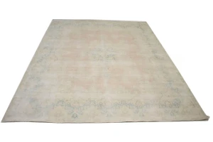 Antique Muted Distressed Traditional 10X13 Kerman Persian Rug