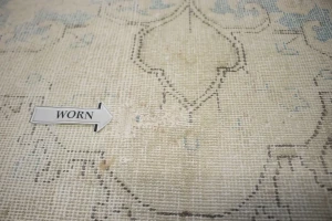 Antique Muted Distressed Traditional 10X13 Kerman Persian Rug