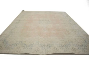 Antique Muted Distressed Traditional 10X13 Kerman Persian Rug