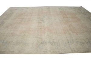 Antique Muted Distressed Traditional 10X13 Kerman Persian Rug