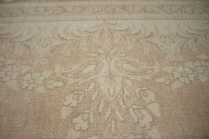 Antique Muted Orange Floral 10X13 Kerman Persian Rug